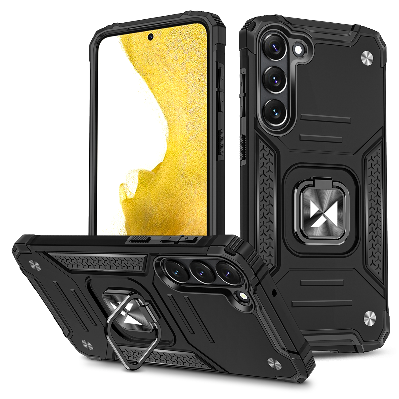 Wozinsky Ring Armor dėklas Samsung Galaxy S23+ – juodas