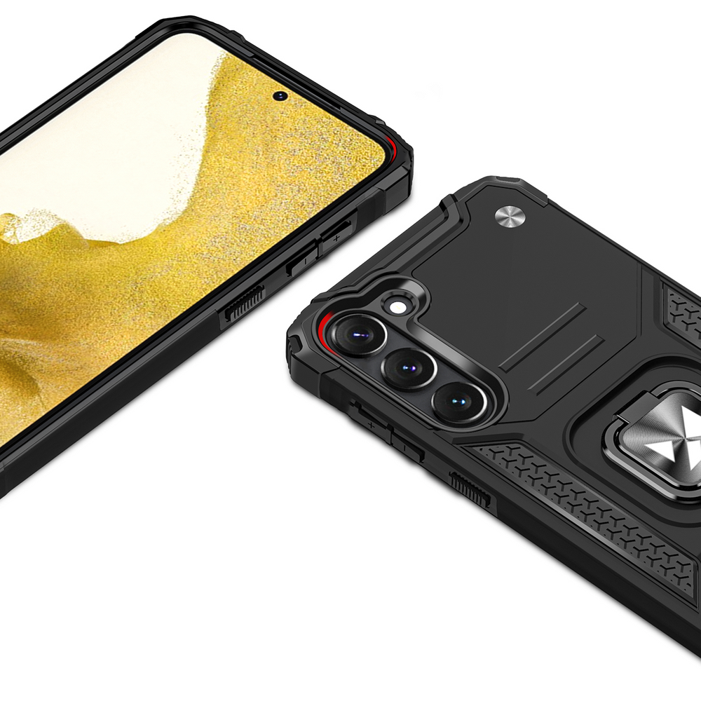 Wozinsky Ring Armor dėklas Samsung Galaxy S23+ – juodas Antrasis paveikslėlis