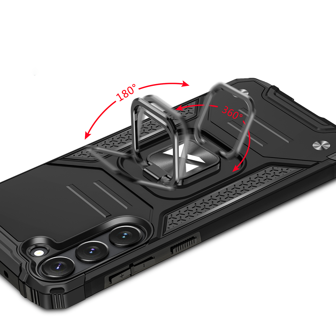 Wozinsky Ring Armor dėklas Samsung Galaxy S23+ – juodas