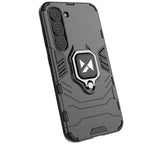 Wozinsky Ring Armor dėklas Galaxy S23 – juodas su žiedu