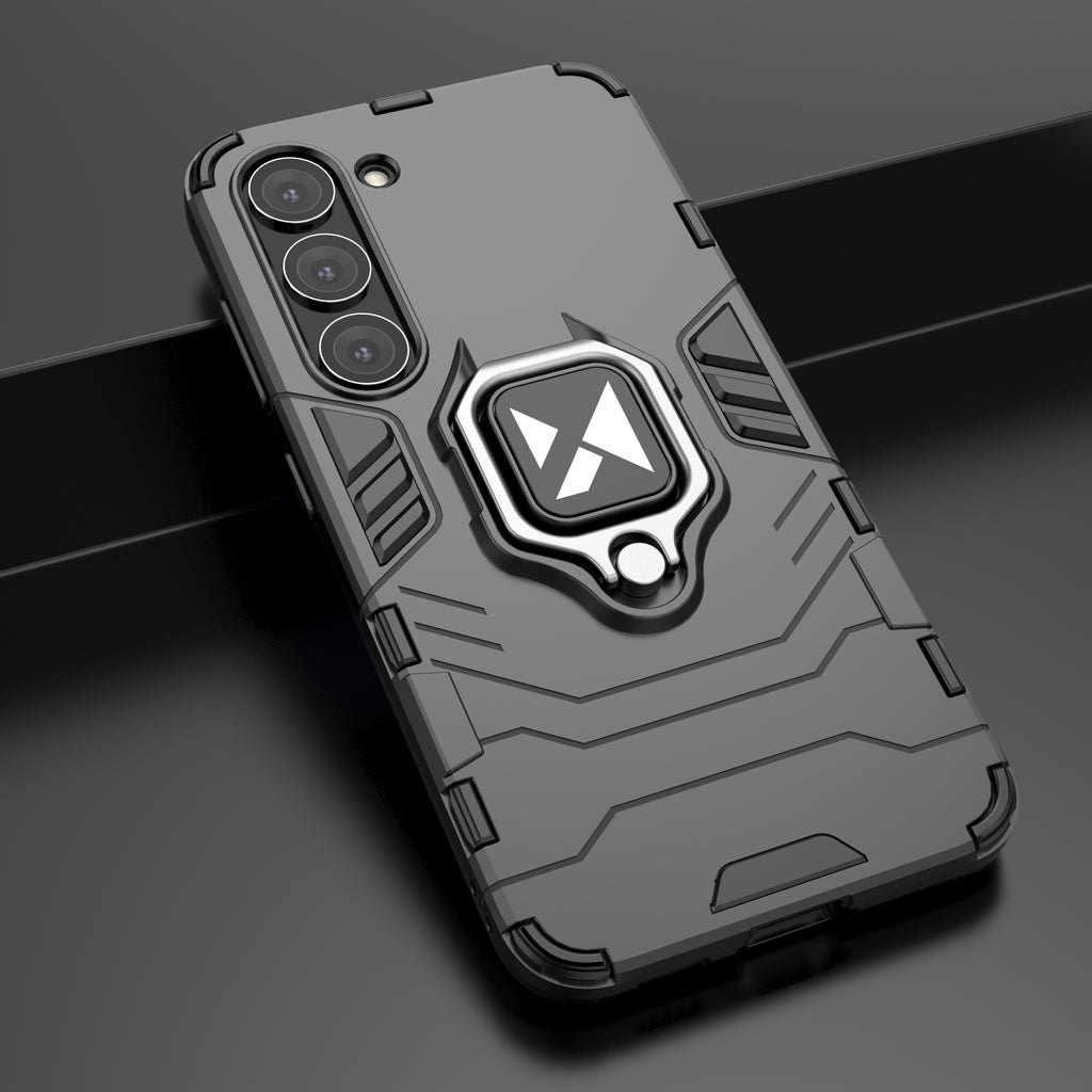 Wozinsky Ring Armor dėklas Galaxy S23 – juodas su žiedu