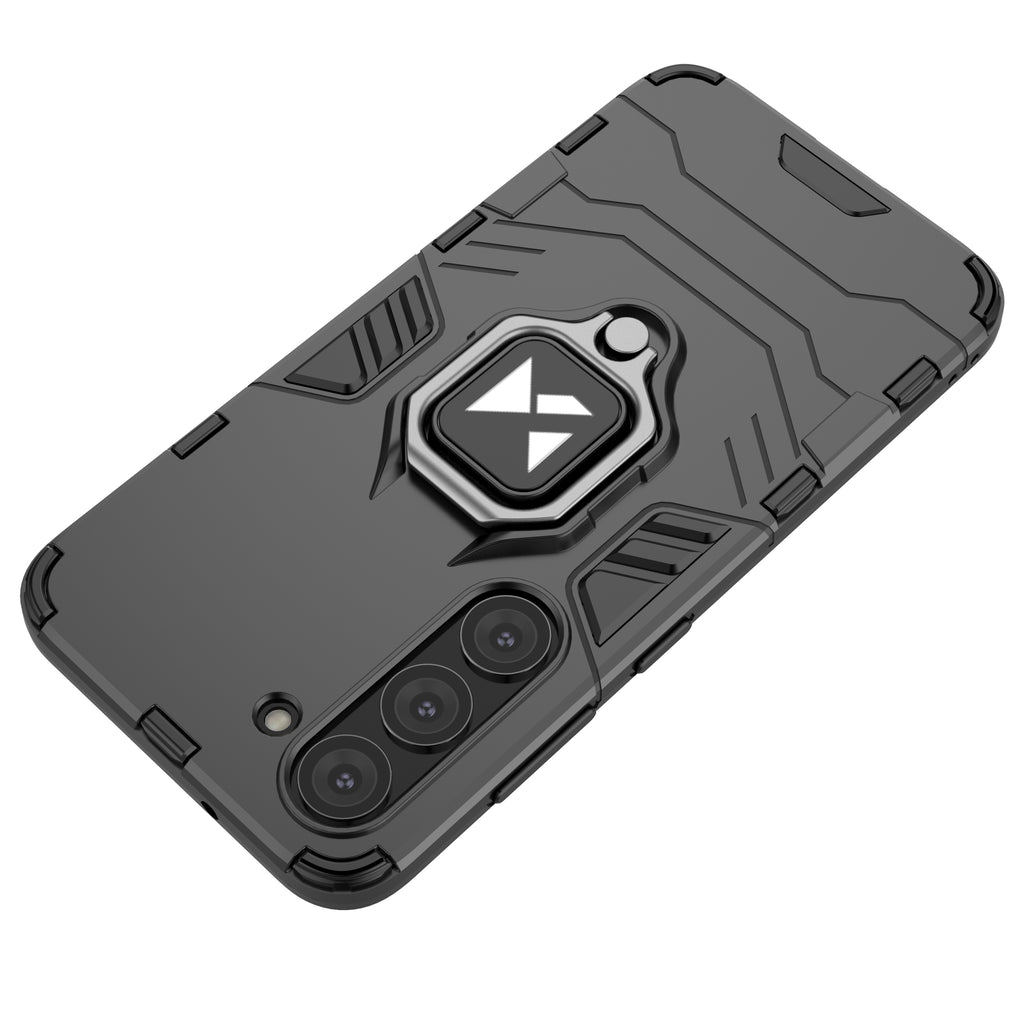 Wozinsky Ring Armor dėklas Galaxy S23 – juodas su žiedu