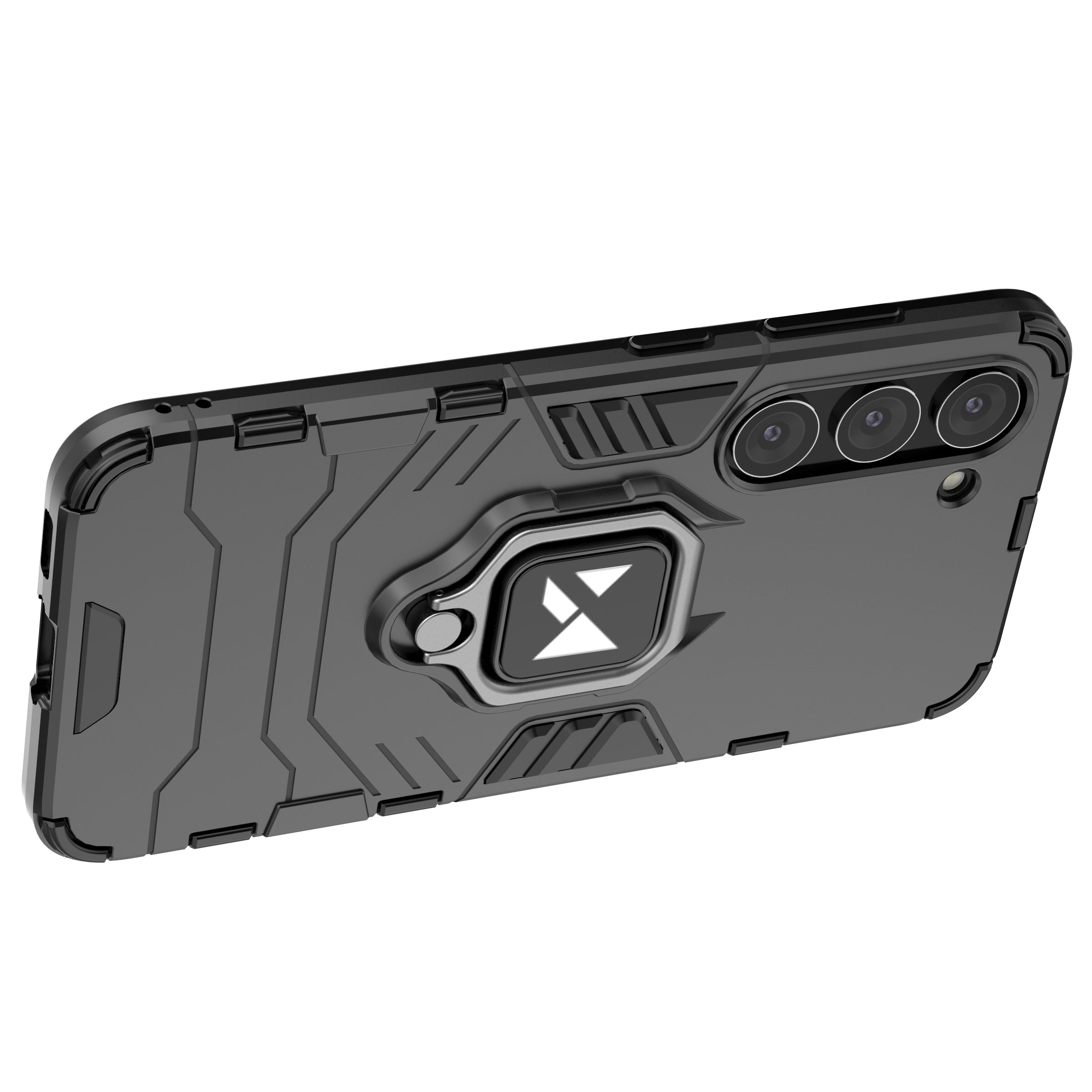 Wozinsky Ring Armor dėklas Galaxy S23 – juodas su žiedu
