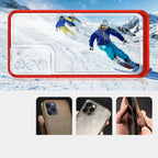 Skaidrus šarvuotas dėklas Samsung Galaxy S23+ – raudonas