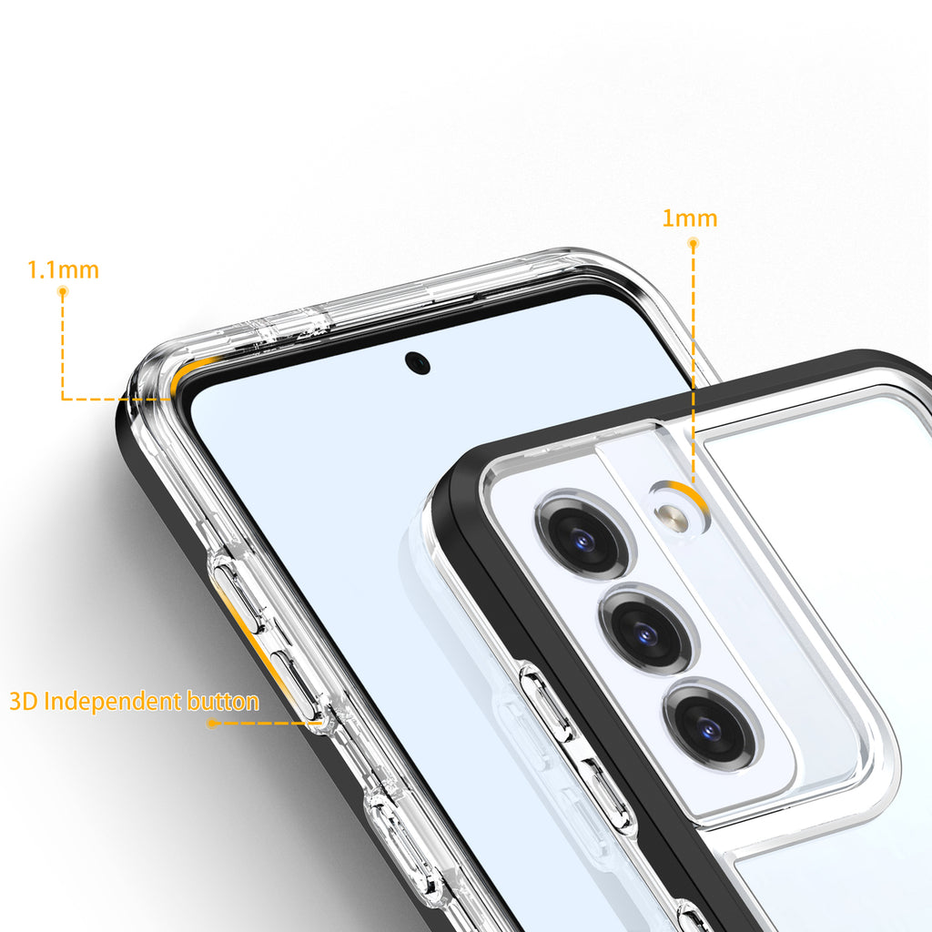Skaidrus „Clear 3in1“ dėklas Samsung Galaxy S23+ – juodas rėmelis
