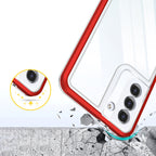 Skaidrus šarvuotas dėklas Samsung Galaxy S23 – raudonas