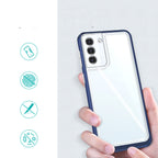 Skaidrus šarvuotas dėklas Samsung Galaxy S23 – mėlynas