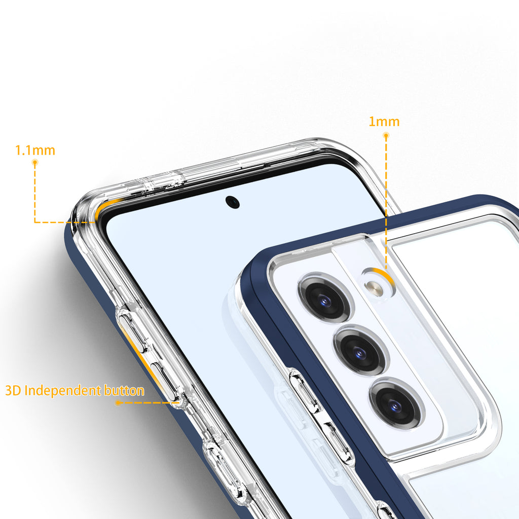 Skaidrus šarvuotas dėklas Samsung Galaxy S23 – mėlynas