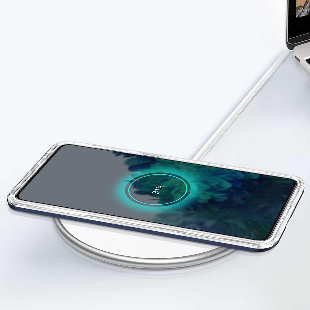 Skaidrus šarvuotas dėklas Samsung Galaxy S23 – mėlynas