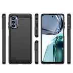 Anglies dėklas, skirtas Motorola Moto G62 5G lankstus silikoninis anglies dangtelis juodas -- Motorola Moto G62