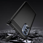 Anglies dėklas, skirtas Motorola Moto G62 5G lankstus silikoninis anglies dangtelis juodas -- Motorola Moto G62