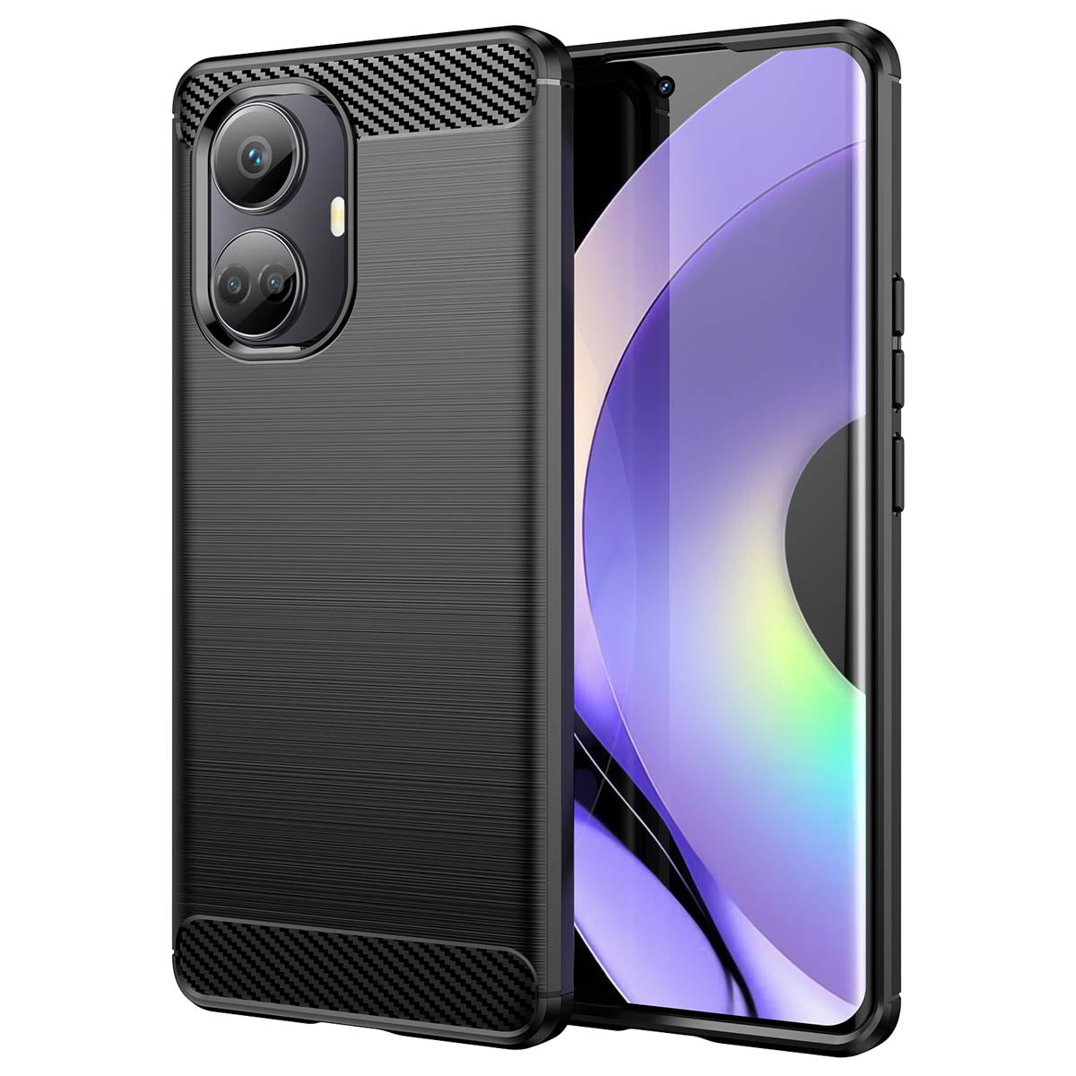 Anglies rašto TPU dėklas Realme 10 Pro+ – juodas -- Realme 10 Pro+