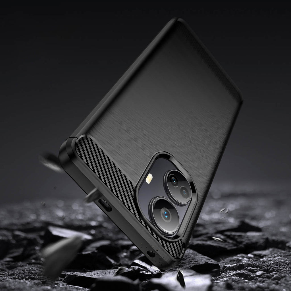 Anglies rašto TPU dėklas Realme 10 Pro+ – juodas -- Realme 10 Pro+