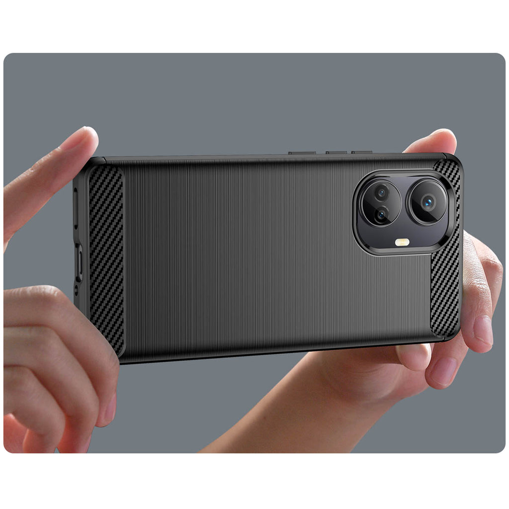 Anglies rašto TPU dėklas Realme 10 Pro+ – juodas -- Realme 10 Pro+