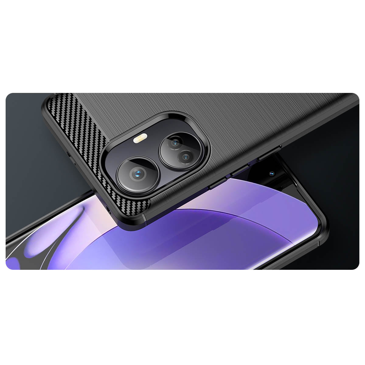 Anglies rašto TPU dėklas Realme 10 Pro+ – juodas -- Realme 10 Pro+