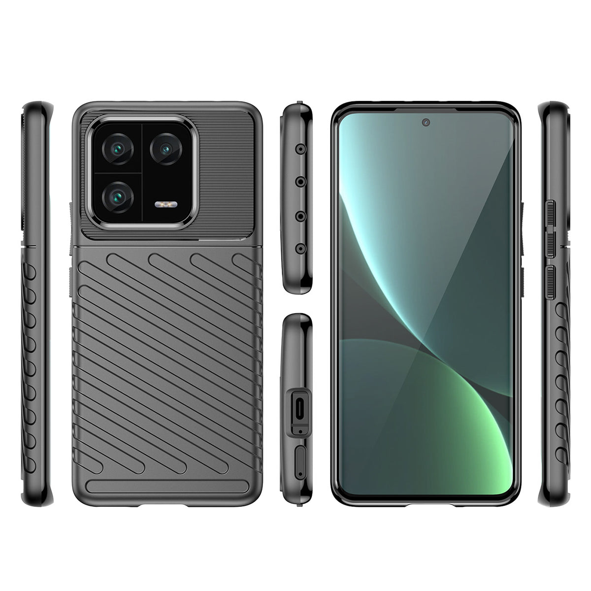Thunder Case TPU dėklas Xiaomi 13 Pro – juodas -- Xiaomi 13 Pro