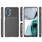 „Thunder“ dėklas, skirtas Motorola Moto G62 5G juodas silikoninis šarvų dėklas -- Motorola Moto G62