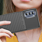 „Thunder“ dėklas, skirtas Motorola Moto G62 5G juodas silikoninis šarvų dėklas -- Motorola Moto G62