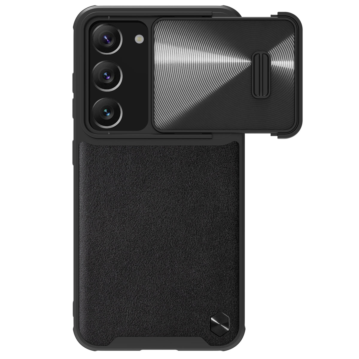 Nillkin CamShield Leather S dėklas Galaxy S23+ – juodas