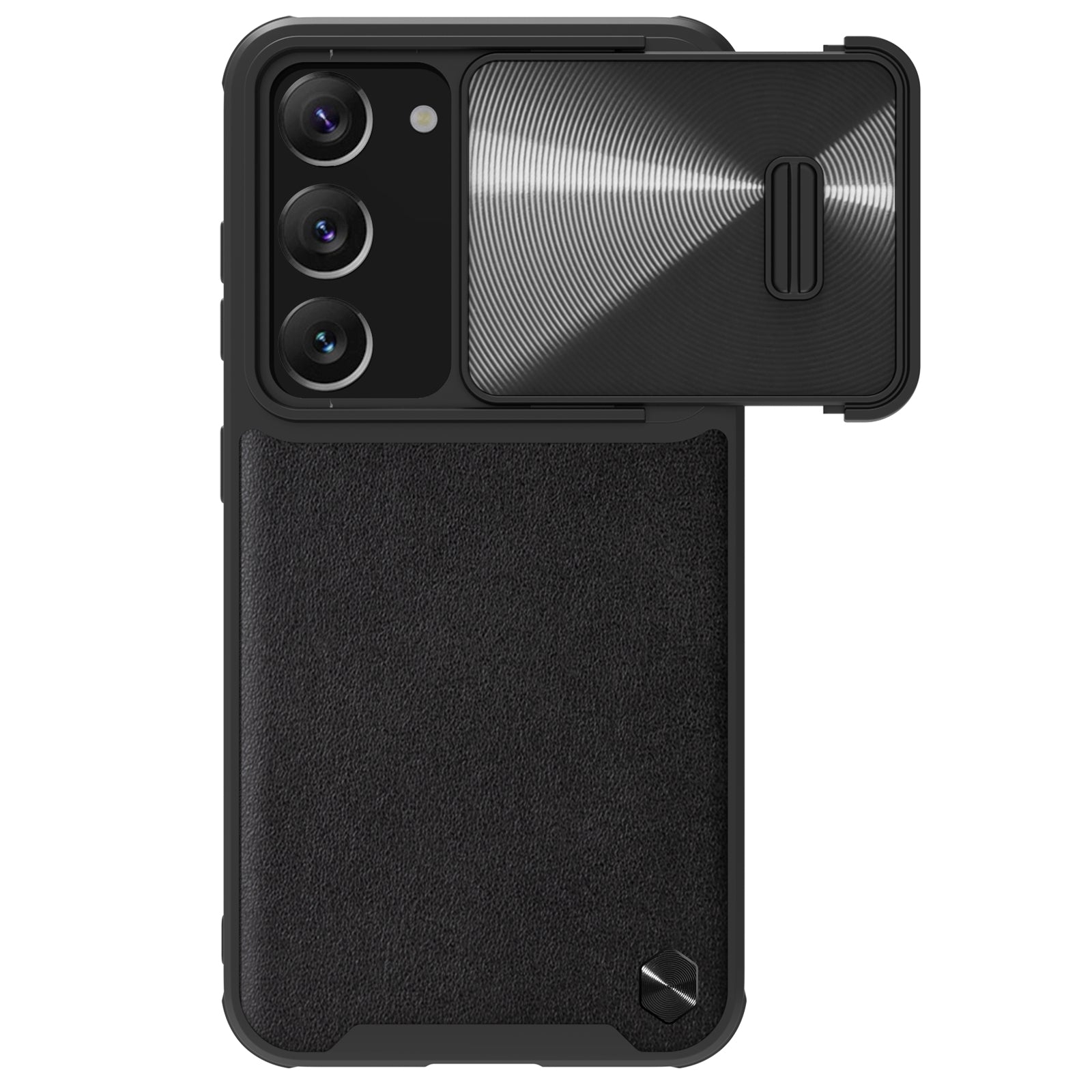 Nillkin CamShield Leather S dėklas Galaxy S23+ – juodas