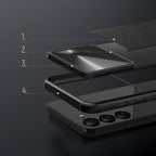 Nillkin CamShield Leather S dėklas Galaxy S23+ – juodas
