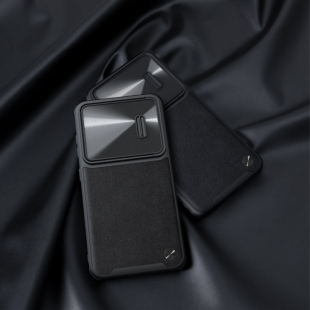 Nillkin CamShield Leather S dėklas Galaxy S23+ – juodas