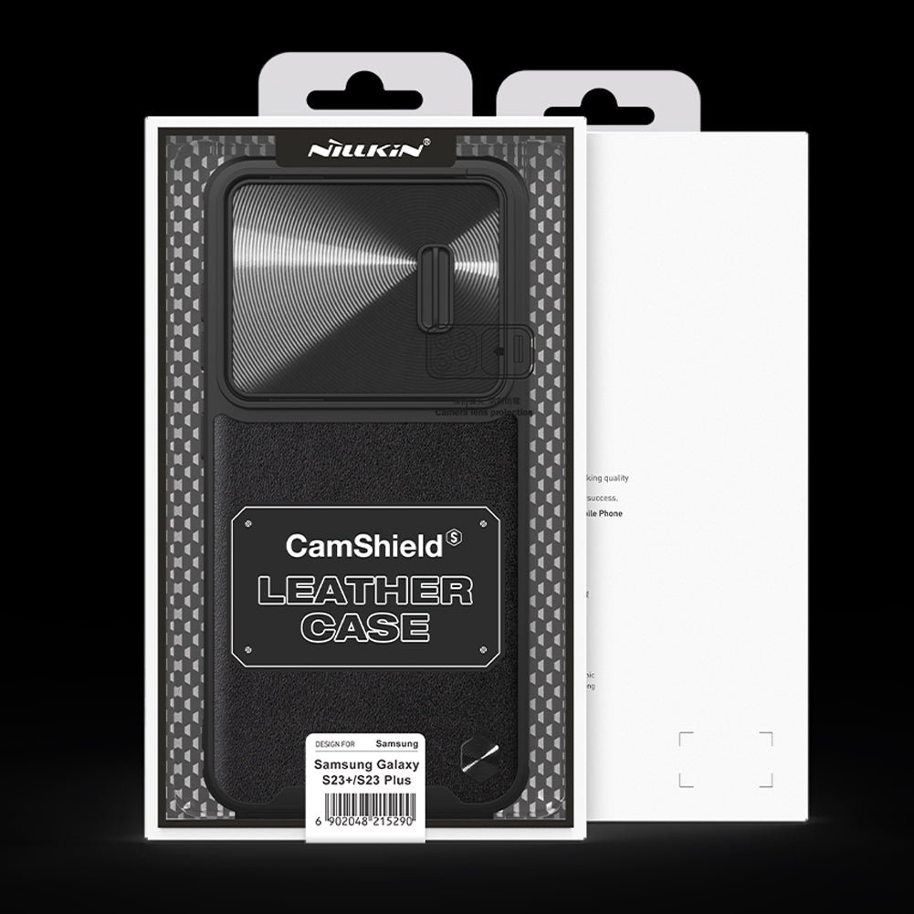Nillkin CamShield Leather S dėklas Galaxy S23+ – juodas