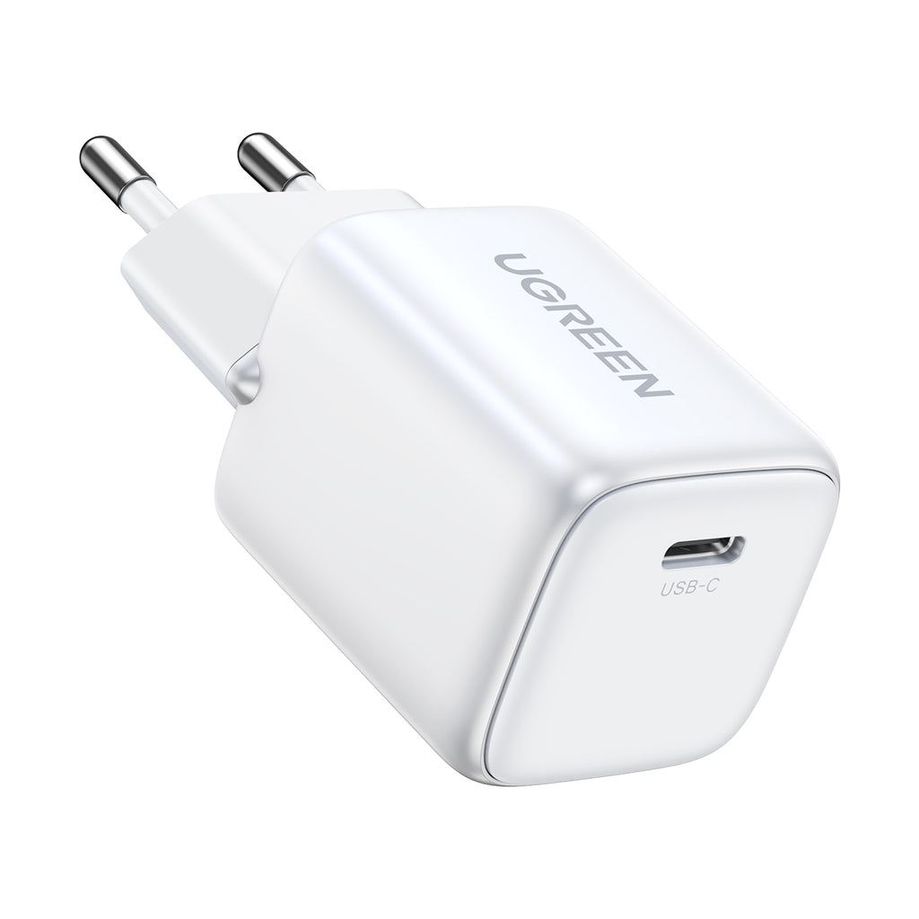 Ugreen Nexode mini CD318 15324 GaN 20W USB-C PD 3.0 / QC 4.0 tinklo įkroviklis - baltas -- Cell phone chargers