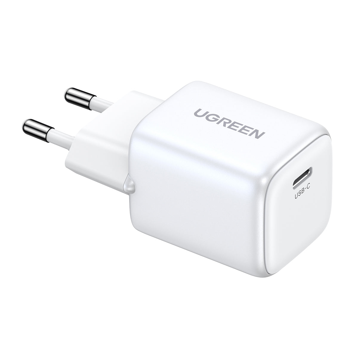 Ugreen Nexode mini CD318 15324 GaN 20W USB-C PD 3.0 / QC 4.0 tinklo įkroviklis - baltas -- Cell phone chargers