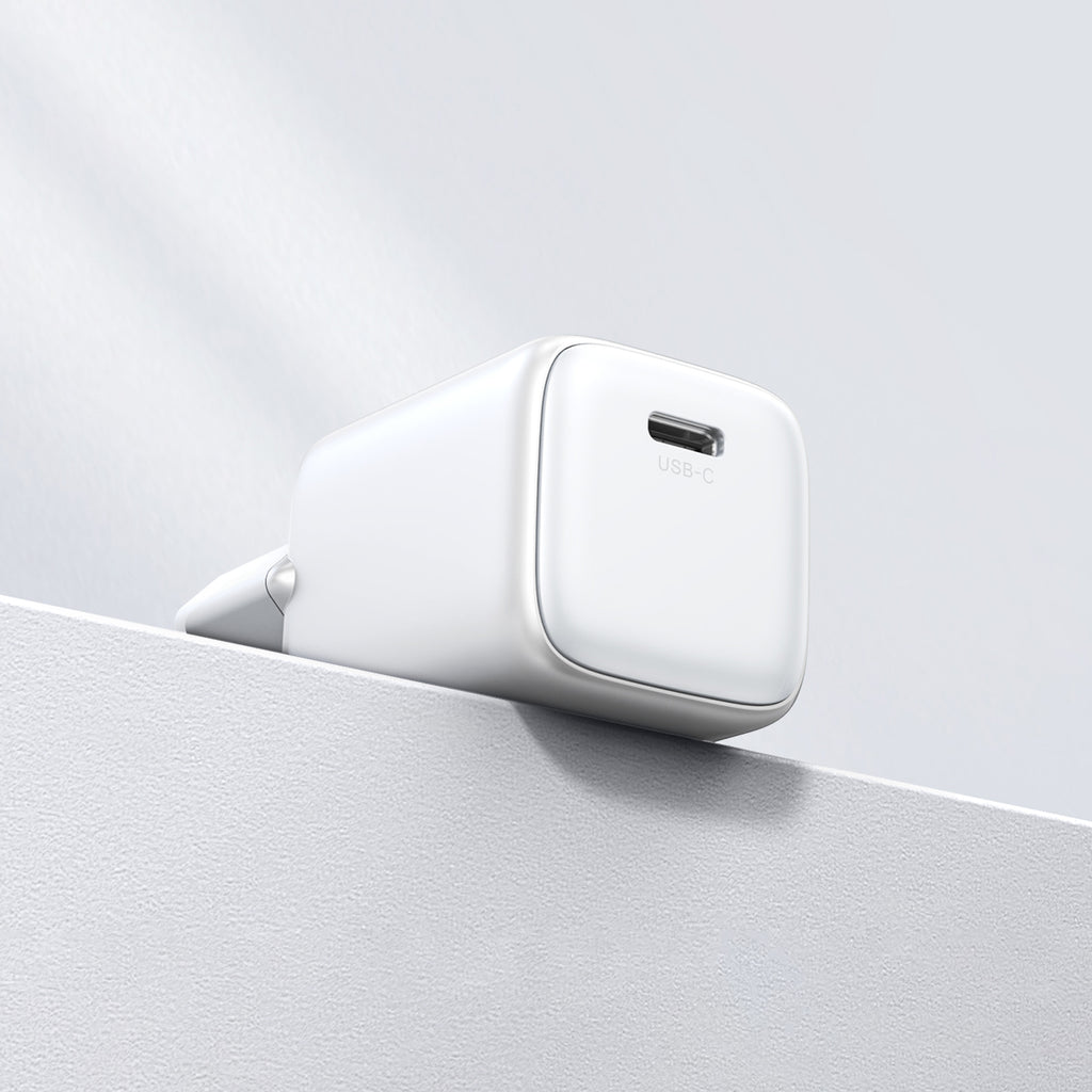 Ugreen Nexode mini CD318 15324 GaN 20W USB-C PD 3.0 / QC 4.0 tinklo įkroviklis - baltas -- Cell phone chargers
