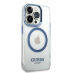 Guess MagSafe dėklas iPhone 14 Pro Max – mėlynas