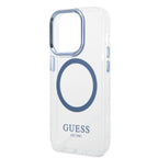 Guess MagSafe dėklas iPhone 14 Pro Max – mėlynas