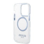 Guess MagSafe dėklas iPhone 14 Pro Max – mėlynas