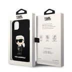 Karl Lagerfeld silikoninis MagSafe dėklas iPhone 14 Plus – juodas
