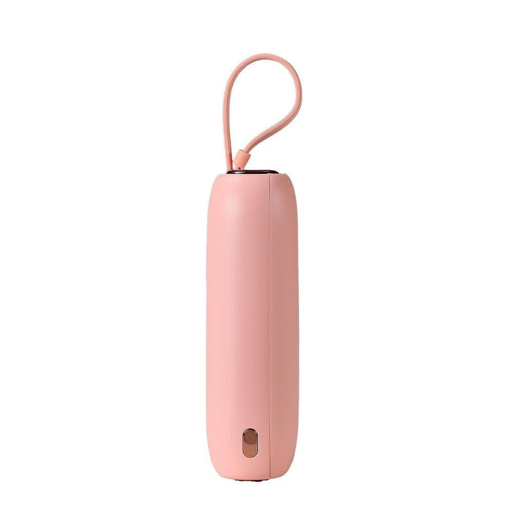 Joyroom mini išorinė baterija 10000mAh Colorful Series 22.5W su 2 integruotais USB-C ir Lightning laidais - rožinė (JR-L012)