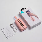 Joyroom mini išorinė baterija 10000mAh Colorful Series 22.5W su 2 integruotais USB-C ir Lightning laidais - rožinė (JR-L012)