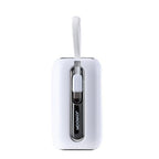 Joyroom mini išorinė baterija 10000mAh Colorful Series 22.5W su 2 integruotais USB-C ir Lightning laidais - balta (JR-L012)