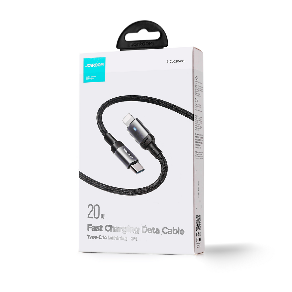 Joyroom Extraordinary Series A10 Laidas Lightning / USB-C PD 20W 1.2 m - juodas