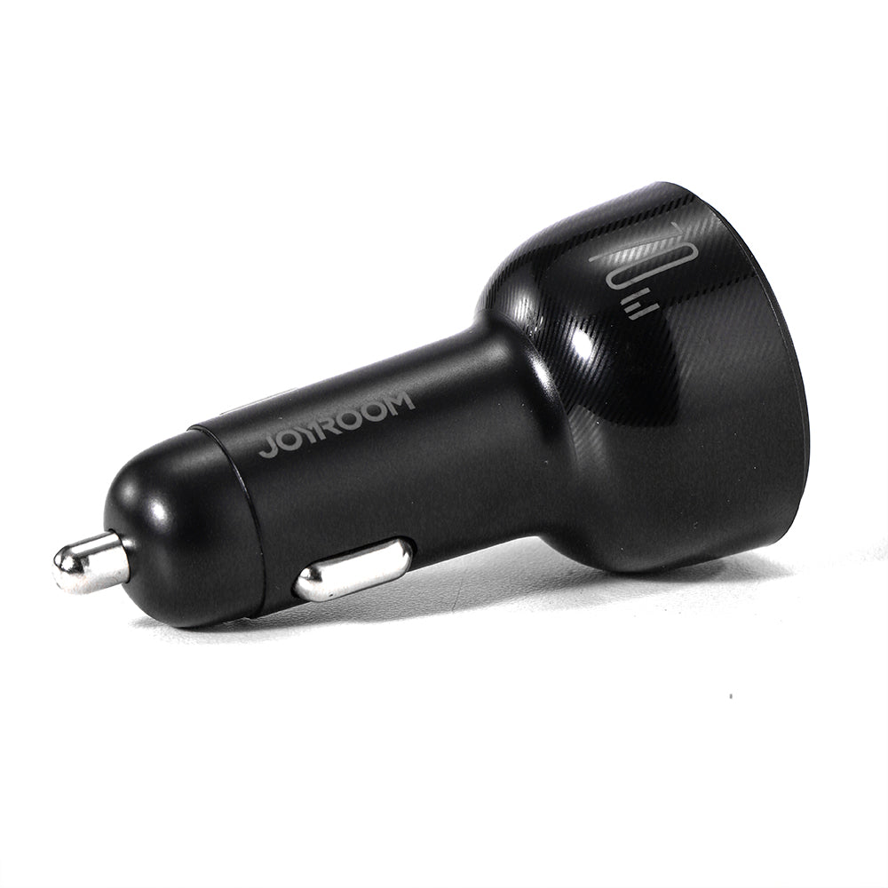 Joyroom Automobilinis įkroviklis 70W su 3 jungtimis: USB, 2 x USB C, juodas (JR-CL26)