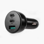 Joyroom Automobilinis įkroviklis 70W su 3 jungtimis: USB, 2 x USB C, juodas (JR-CL26)