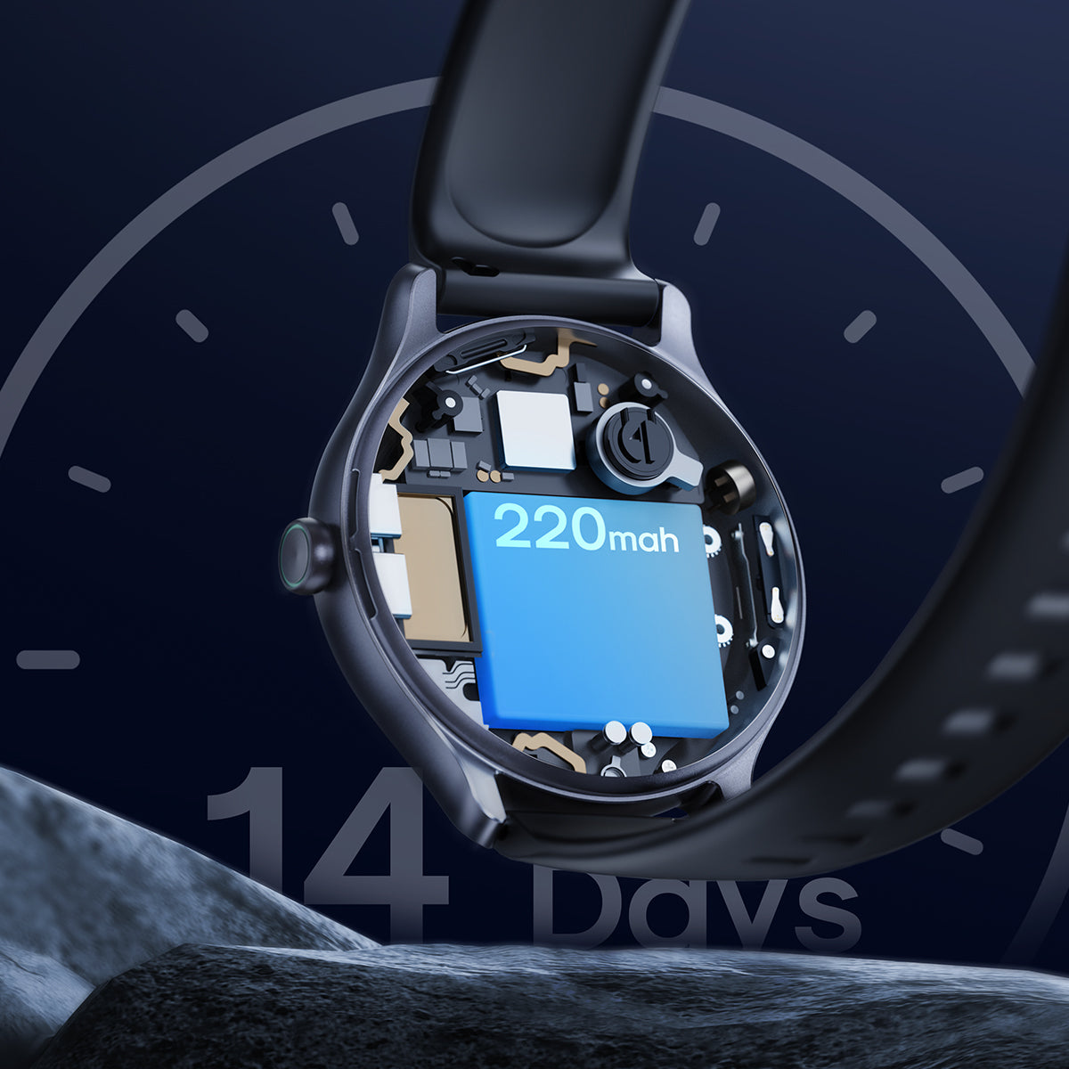 Joyroom Classic Series JR-FC1 išmanusis laikrodis su skambučių atsakymo funkcija / IP68 apsauga - pilkas -- Watch Straps