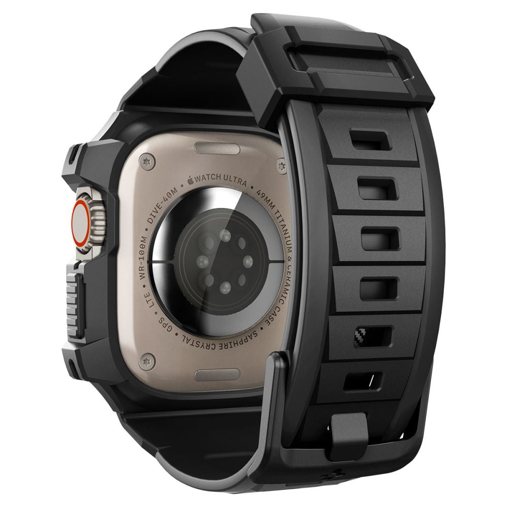 Spigen Rugged Armor Pro dirželis Apple Watch Ultra 49 mm – juodas