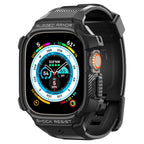 Spigen Rugged Armor Pro dirželis Apple Watch Ultra 49 mm – juodas