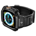 Spigen Rugged Armor Pro dirželis Apple Watch Ultra 49 mm – juodas