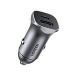 Ugreen CD130 USB-A / USB-C 30W automobilinis įkroviklis - pilkas -- Cell phone chargers