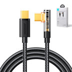 Joyroom Gaming Cable S-CC100A6 Laidas USB-C (kampinis) / USB-C (tiesus) 100W 1.2m - juodas