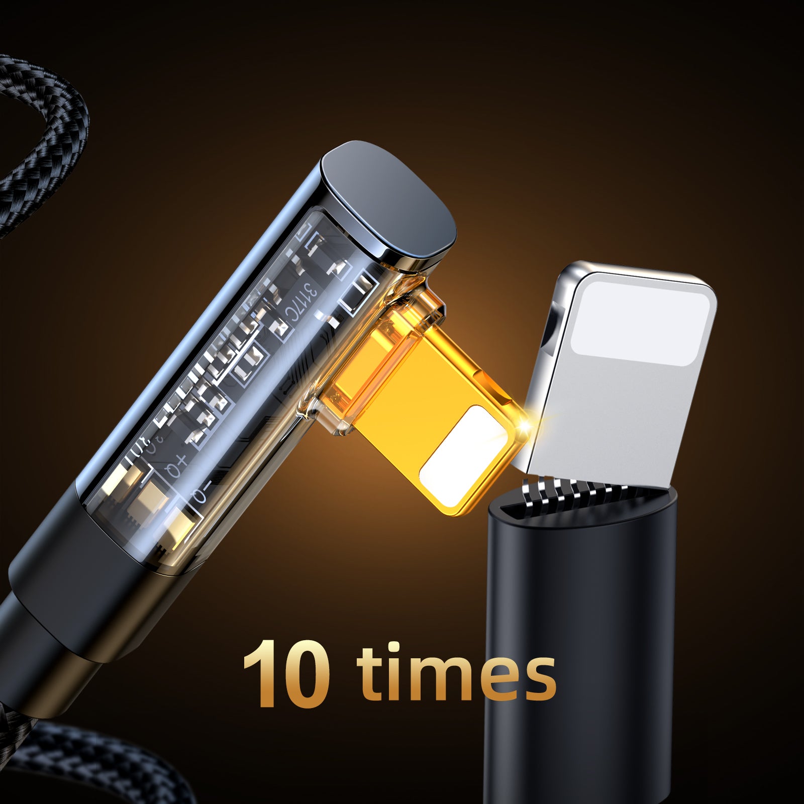Joyroom Gaming Cable S-CL020A6 Laidas Lightning (kampinis) / USB-C (tiesus) 20W 1.2 m - juodas