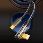 Joyroom Gaming Cable S-CL020A6 Laidas Lightning (kampinis) / USB-C (tiesus) 20W 1.2 m - juodas