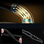 Joyroom Gaming Cable S-UC027A6 Laidas USB-C (kampinis) / USB-A (tiesus) 3A 1.2 m - juodas