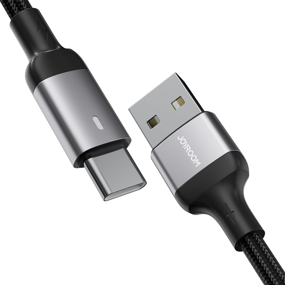 Joyroom Extraordinary Series A10 Laidas USB-A / USB-C 3A 1.2 m - juodas